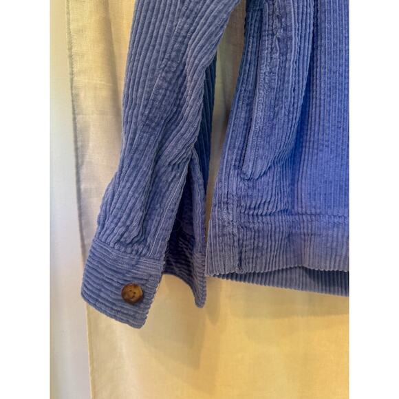 L.L. Bean Women's Comfort Corduroy Relaxed Shirt Embroidered Cat Larkspur XS - Picture 4 of 7